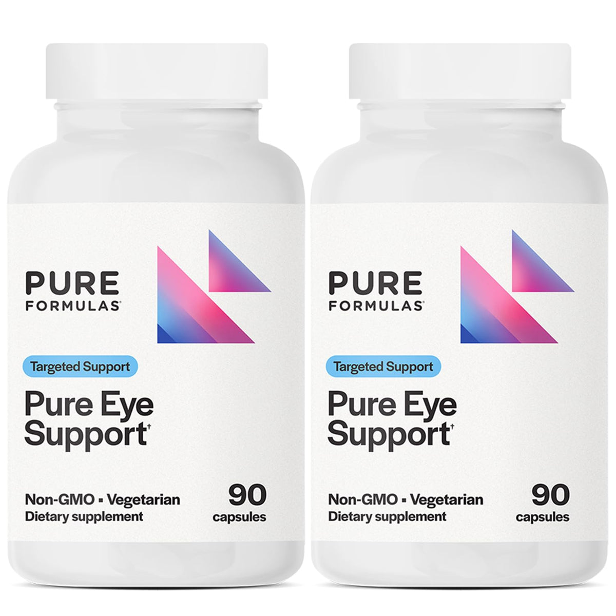 PureFormulas Pure Eye Support bottle shows capsule count for daily eye health.