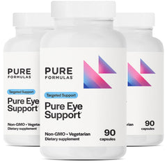 PureFormulas PureEye Support bottle front for daily lutein and zeaxanthin support.