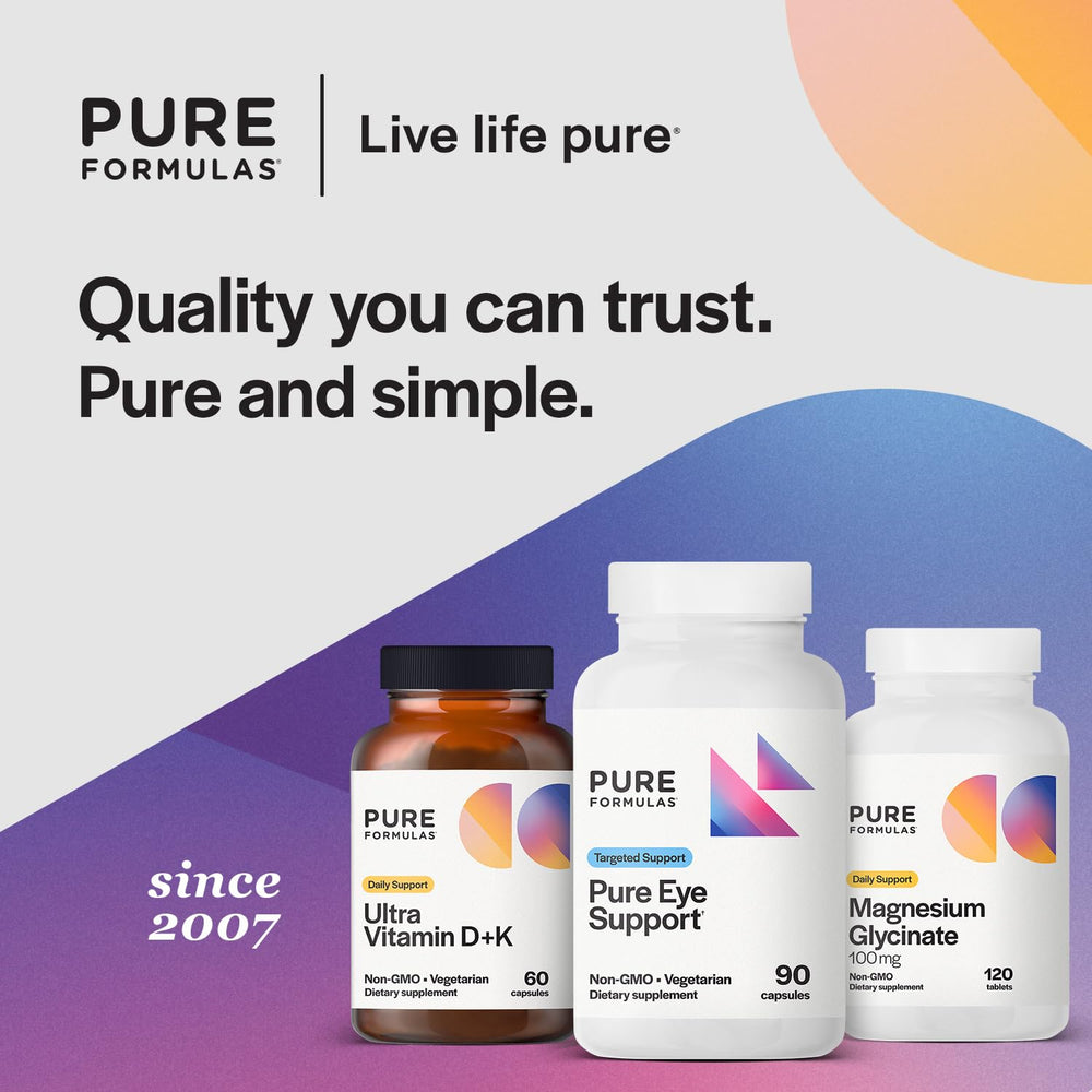 PureFormulas PureEye triple-pack display emphasizing value and convenience.