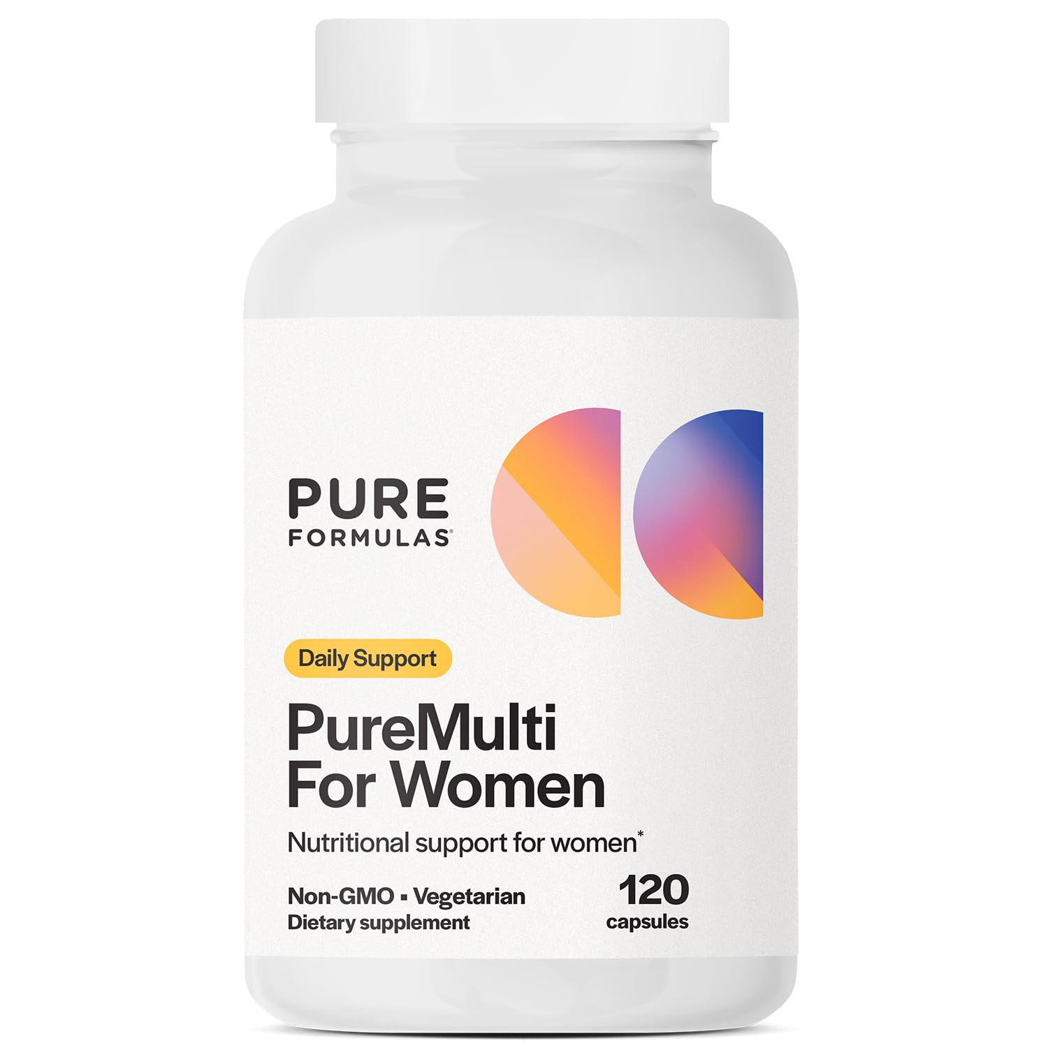 PureFormulas PureMulti for Women bottle front for daily wellness support.