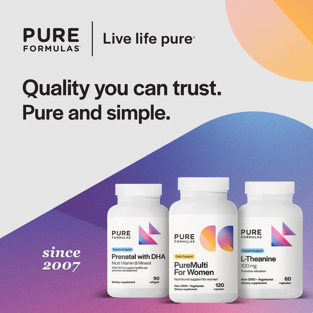 PureFormulas PureMulti for Women box packaging conveys American-made quality.