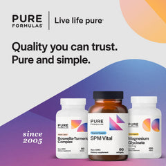 PureFormulas SPM Vital non-GMO and allergen-free formulation label.