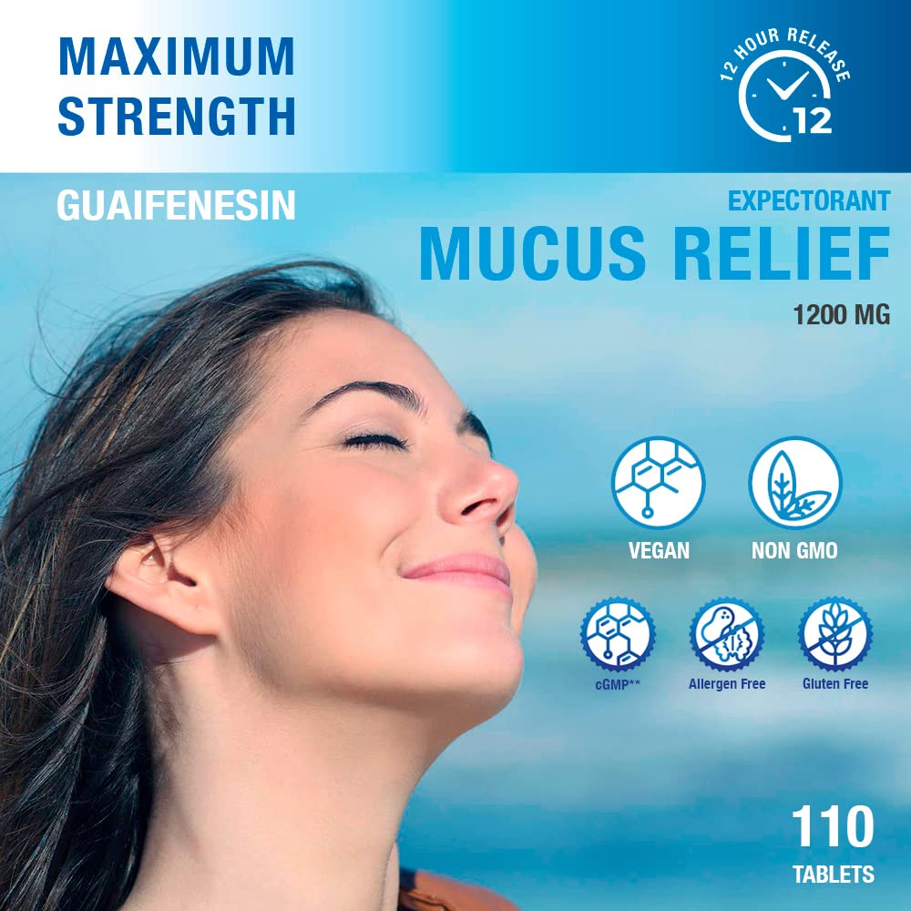 Puregen Labs Mucus Relief value pack display emphasizing savings