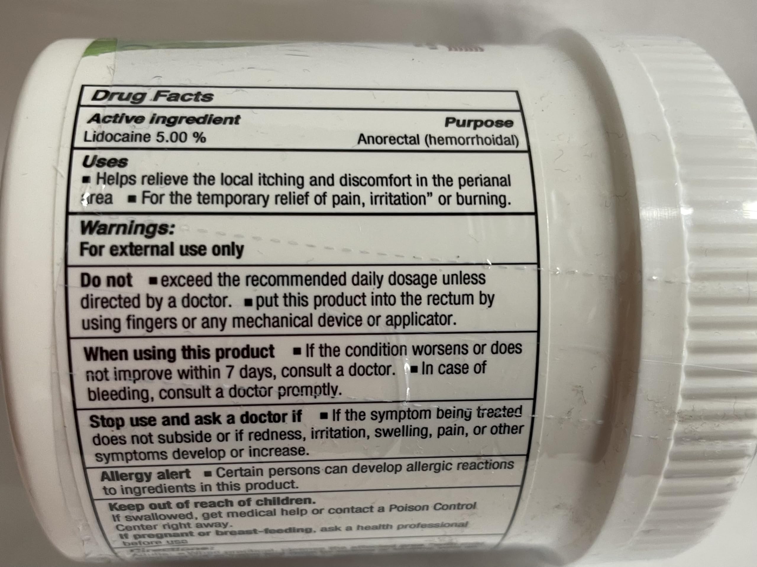 Puregen Labs lidocaine 5% pack display with six tubes