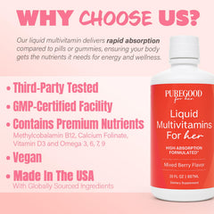 PureGood label close up highlights premium botanicals and vegan formula