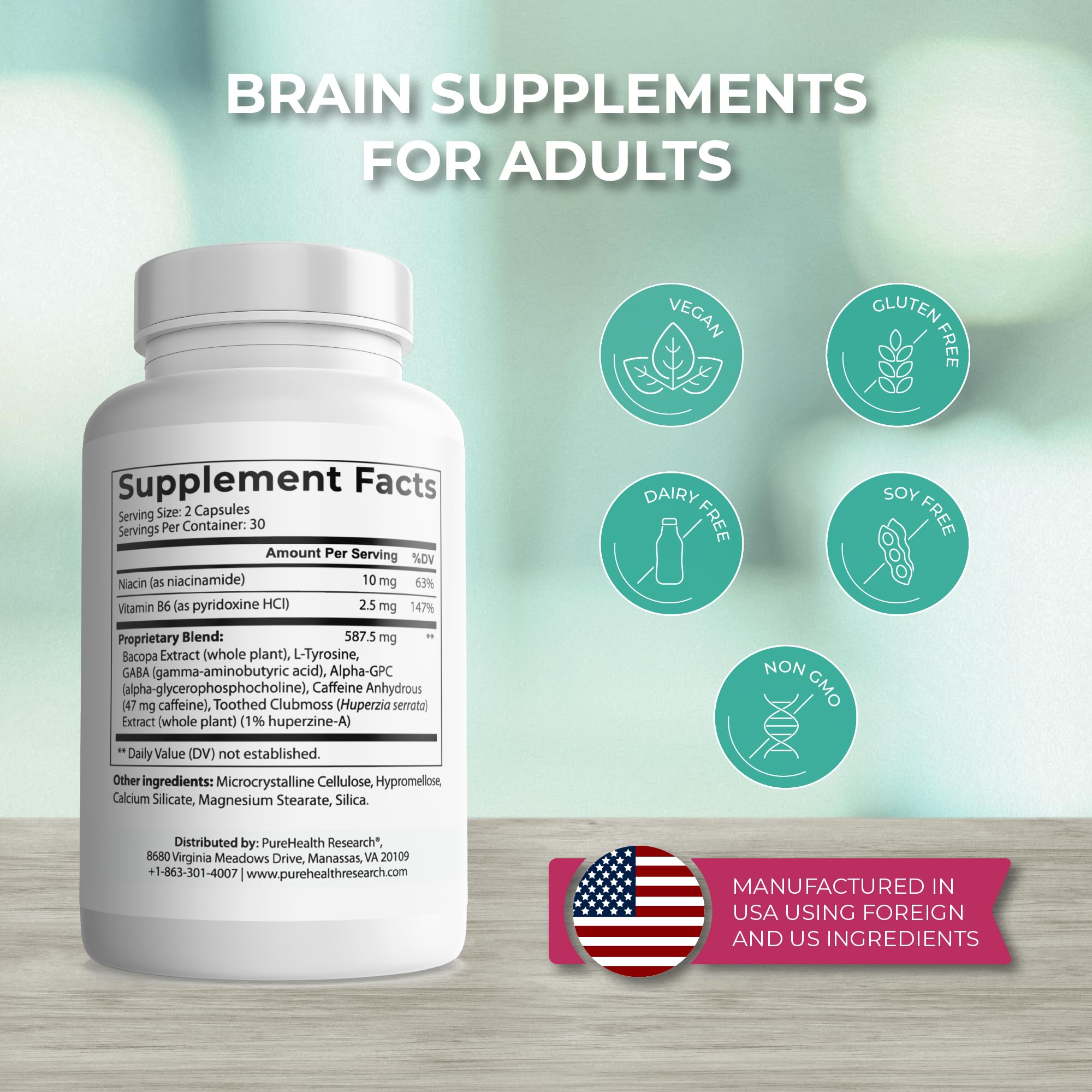 Capsules in hand beside bottle for everyday memory and focus use.
