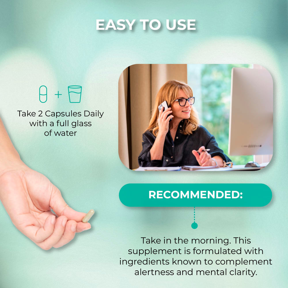 Morning routine with Ageless Brain for steady energy.