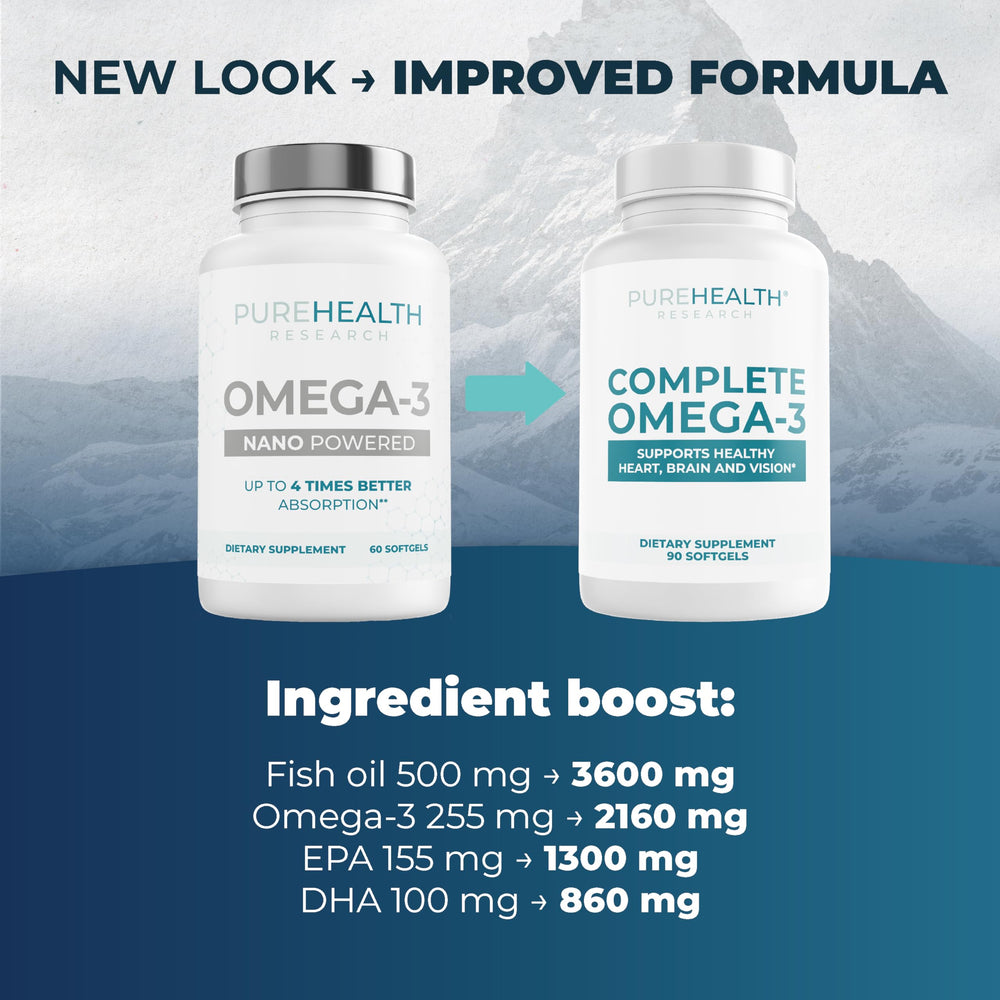 PUREHEALTH RESEARCH enteric-coated softgel protects oil for better absorption and less aftertaste.