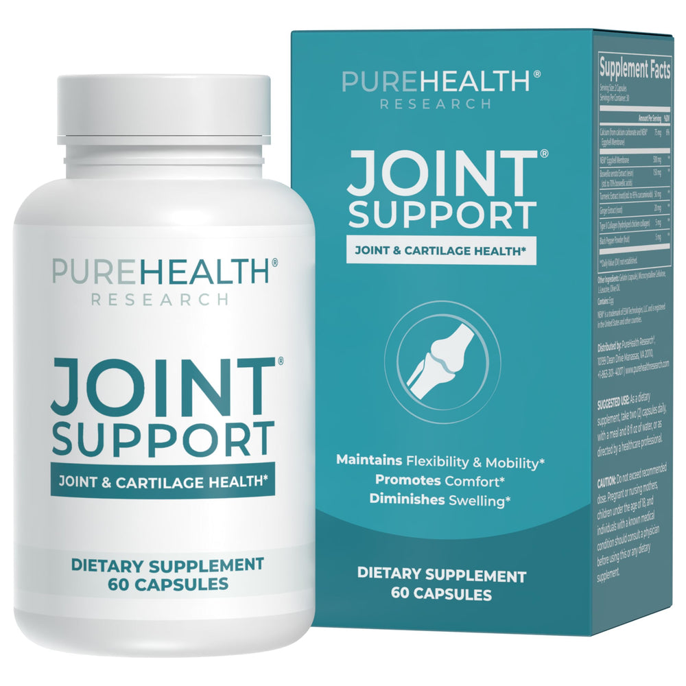 PureHealth Research Joint Support capsules with NEM eggshell membrane for daily joint comfort.