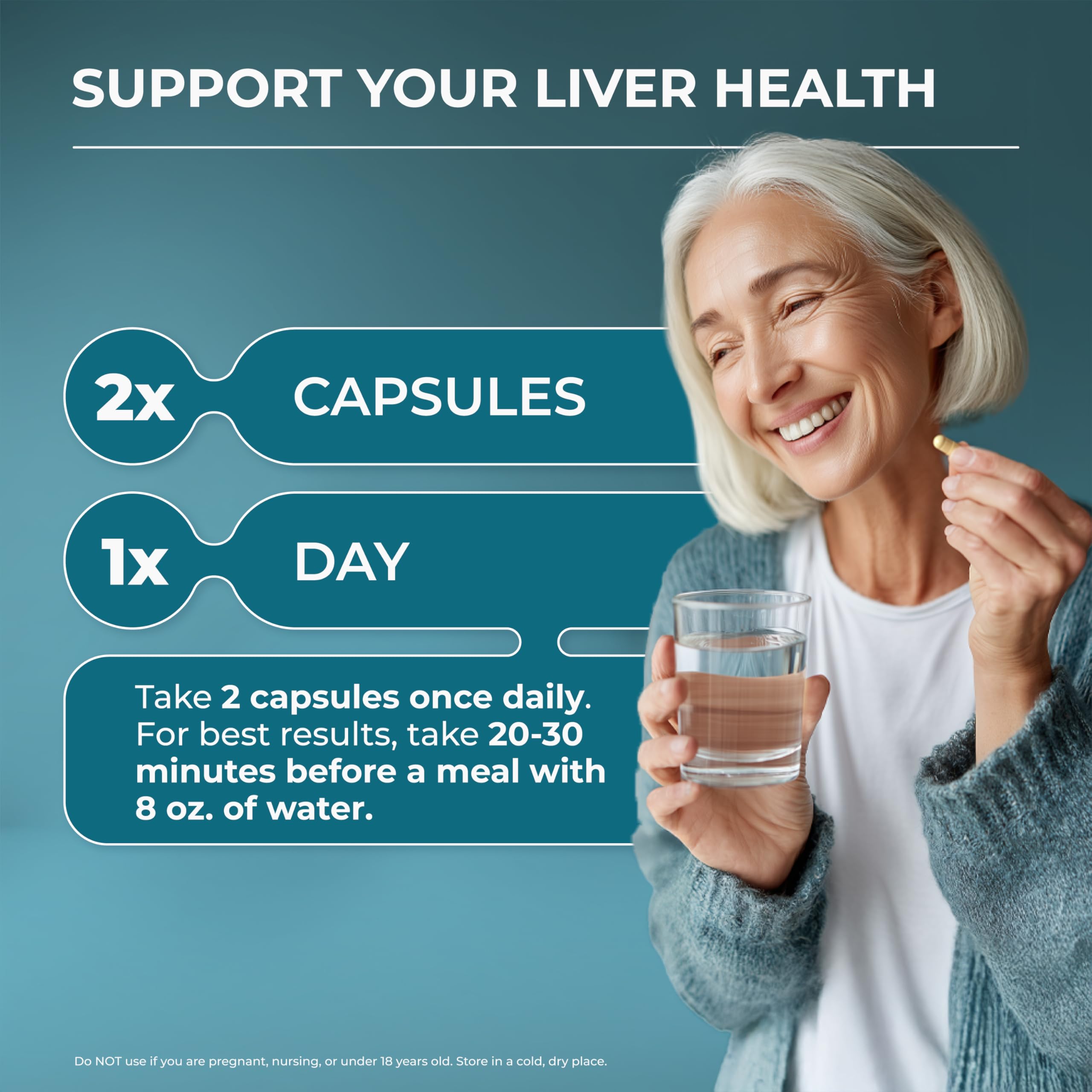 PureHealth Research Liver Health bottle label close-up confirms US manufacturing and cGMP quality