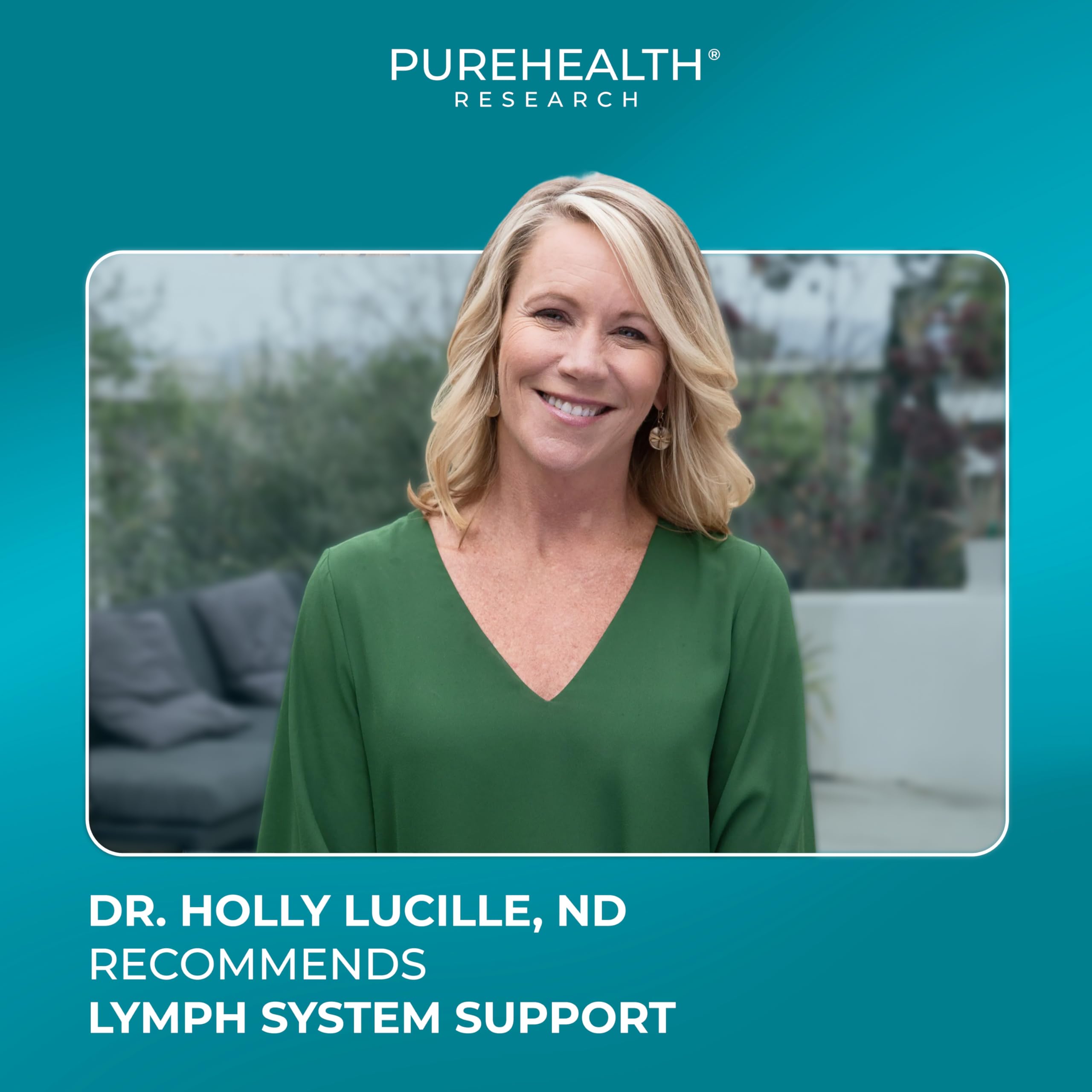 PureHealth Research Lymph System Supplement lifestyle scene implies ongoing wellness care.