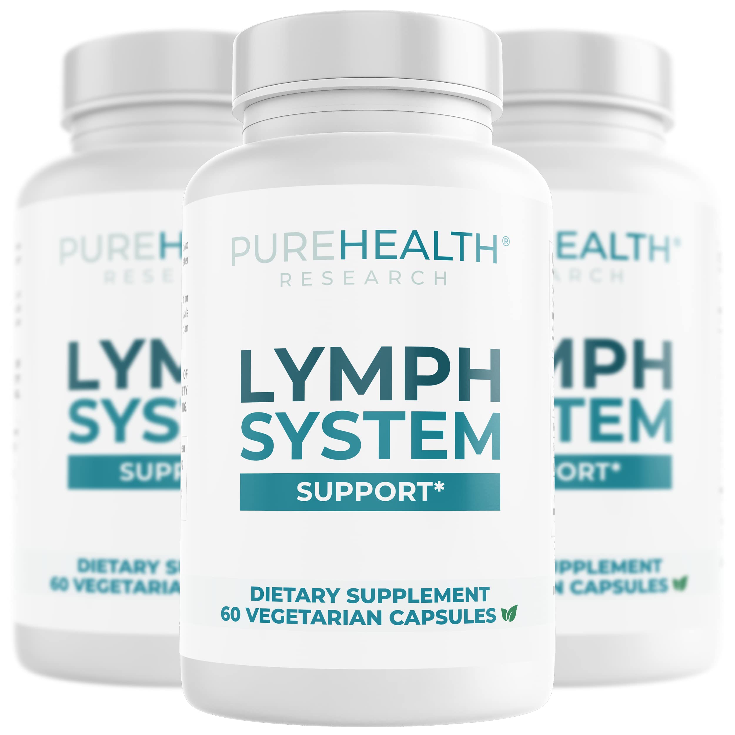PureHealth Research Lymph System Support bottle front view for daily lymph balance