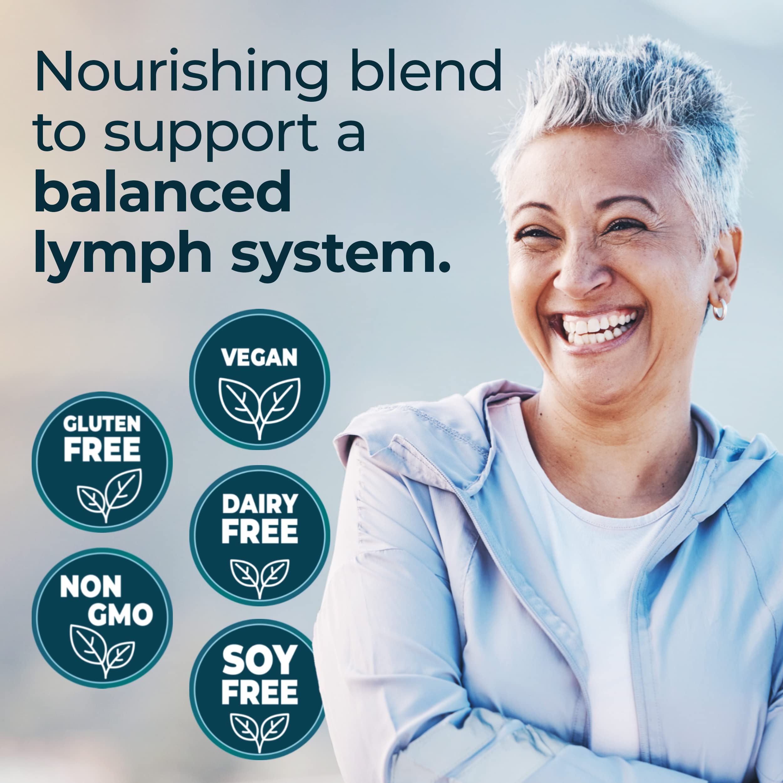 PureHealth Research Lymph System Support cleavers extract visual highlights cleansing support