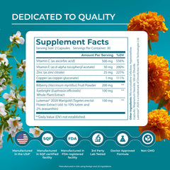 PureHealth Research marigold lutein source used in the formula for eye support