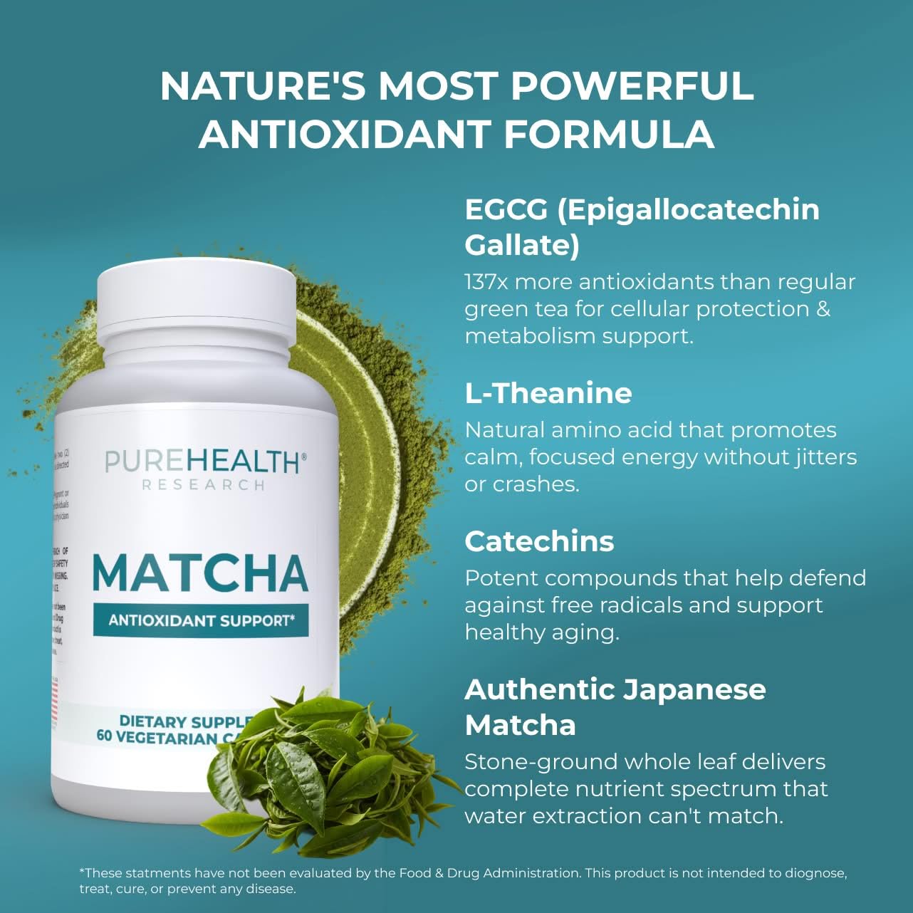 PureHealth Research Matcha ceremonial-grade label highlights premium quality and organic origin