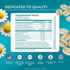 PUREHEALTH RESEARCH capsules close-up highlighting ALA and B vitamins for nerve health