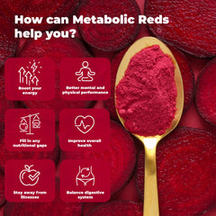 PUREHEALTH RESEARCH Reds powder dissolving in water shows smooth berry flavor.