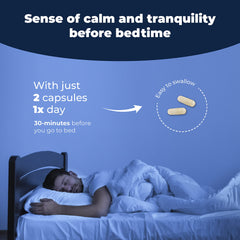PUREHEALTH RESEARCH Sleep Formula capsules closeup highlights easy-to-swallow design for a smoother night.