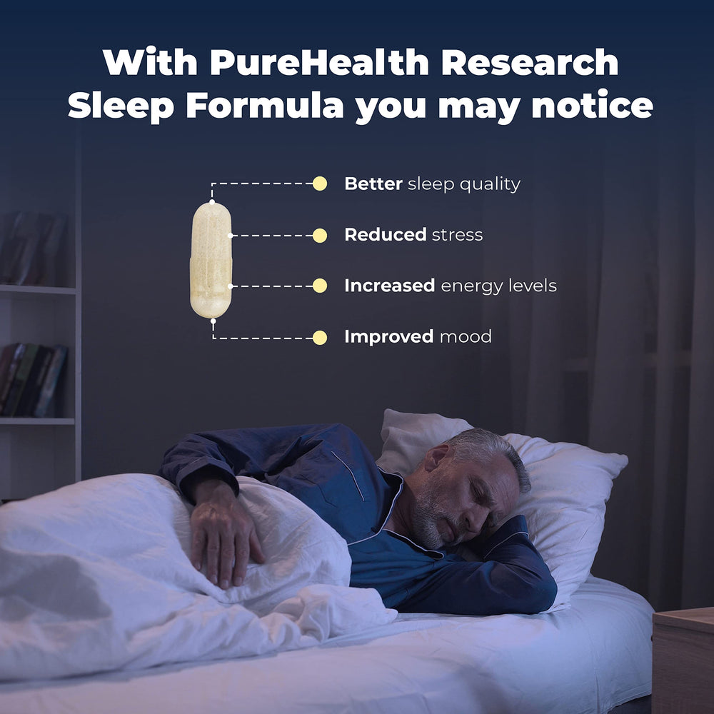 PUREHEALTH RESEARCH Sleep Formula measure spoon demonstrates simple nightly dosing.