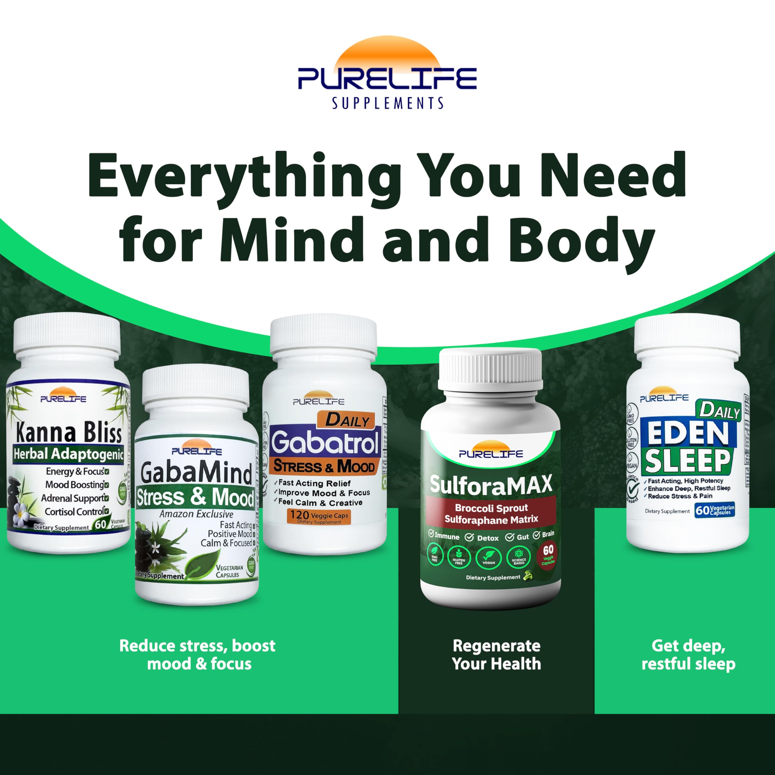 PureLife SulforaMAX jar in a gym bag