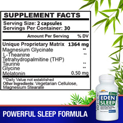 PureLife Eden Daily Sleep packaging front showing ingredient highlights and label claims.