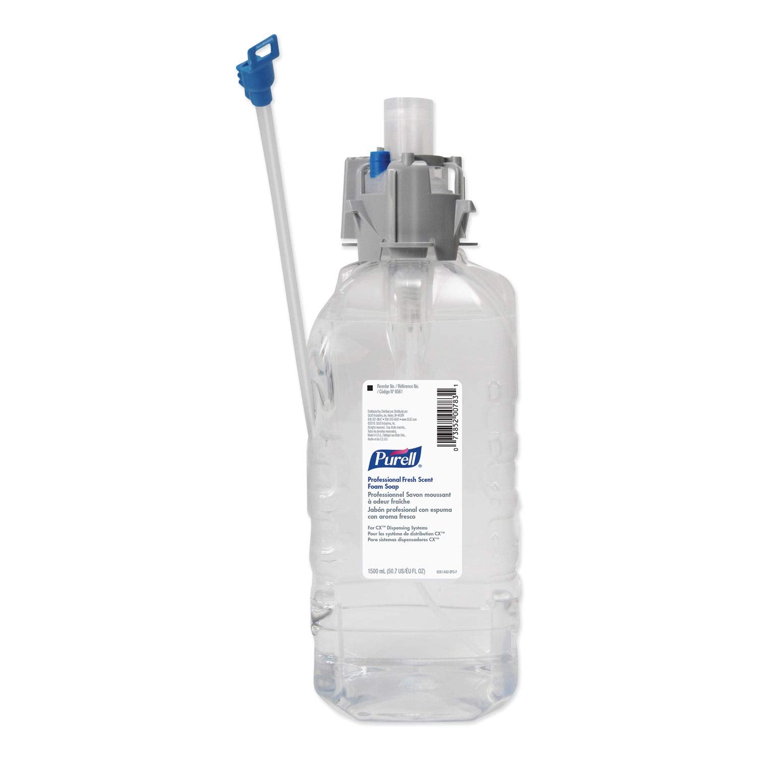Purell 1500 ml refill for Fresh Scent Foam Soap shown on a clean counter.