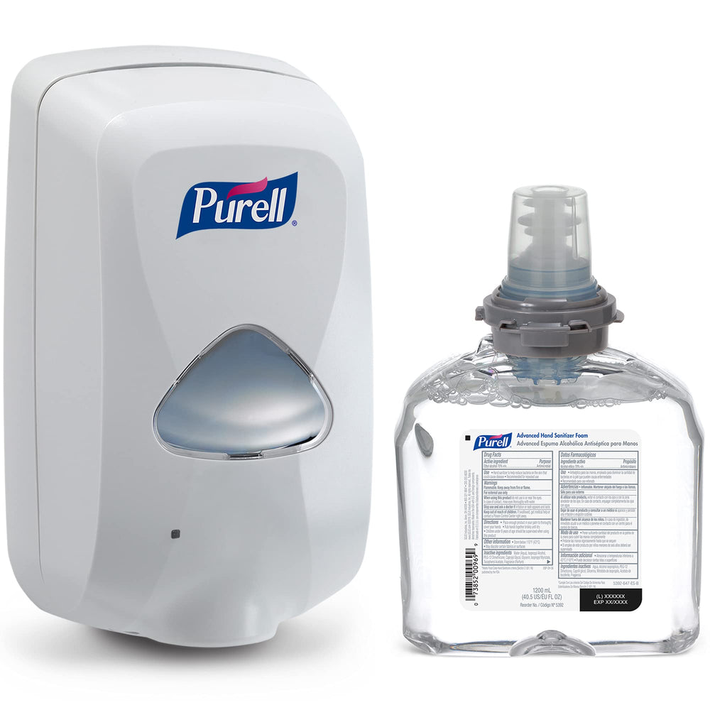 Purell advanced hand sanitizer foam 1200ml refill for high capacity use.