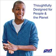 Purell Naturals EcoLogo badge on bottle signals eco-friendly standards.