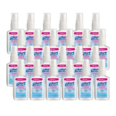 Purell Advanced Refreshing Gel bottle with pump for quick sanitizing on the go.