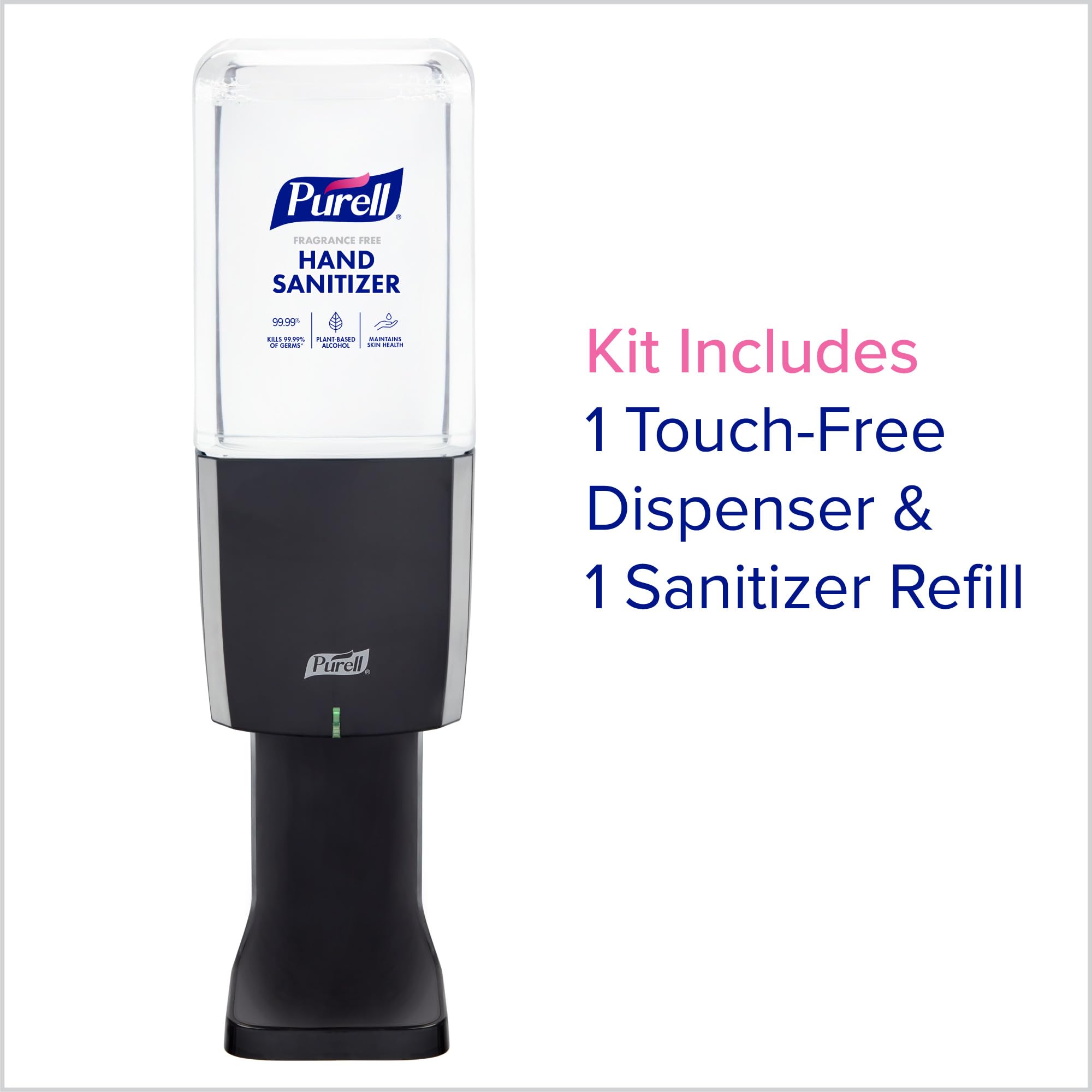 Purell ES10 graphite dispenser side view highlighting slim profile.