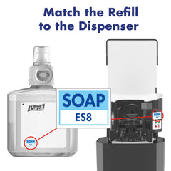 Purell foam on hands demonstrates soft, thorough cleansing.
