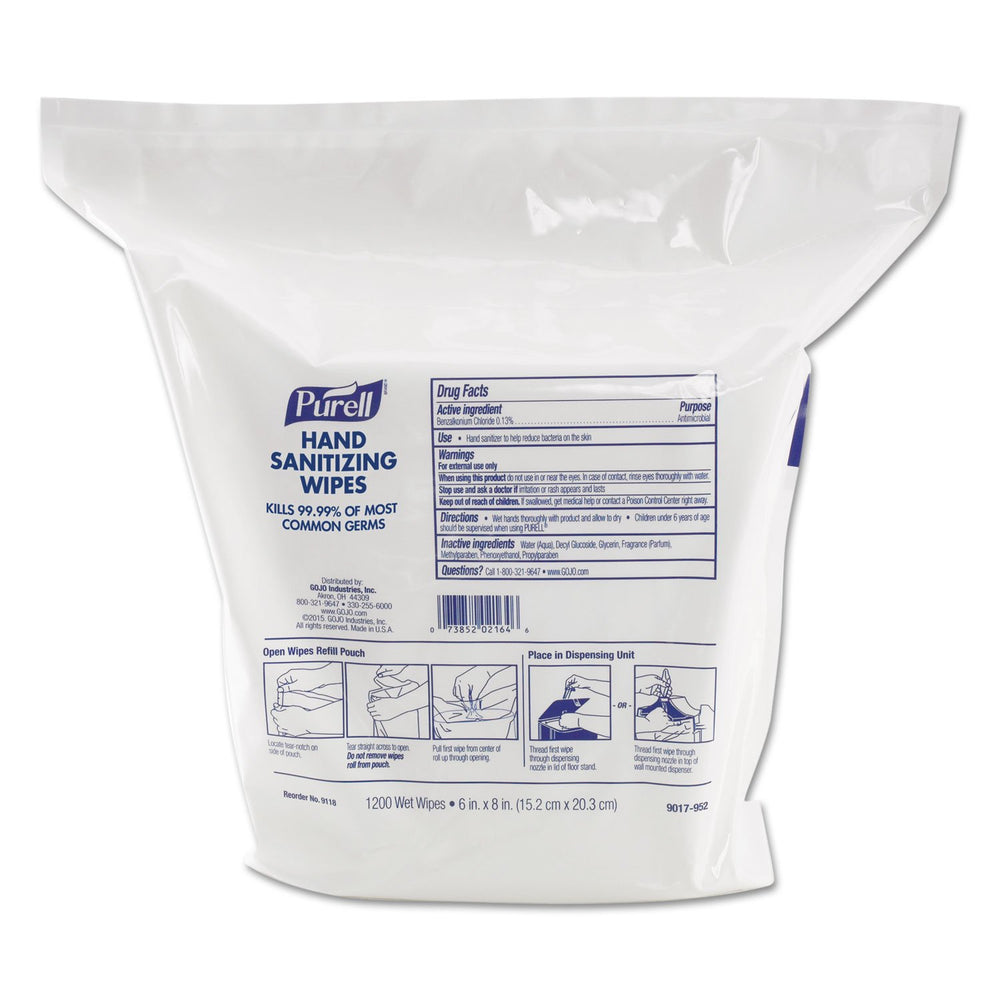 Purell 911802 hand wipes front pack for on-the-go cleaning