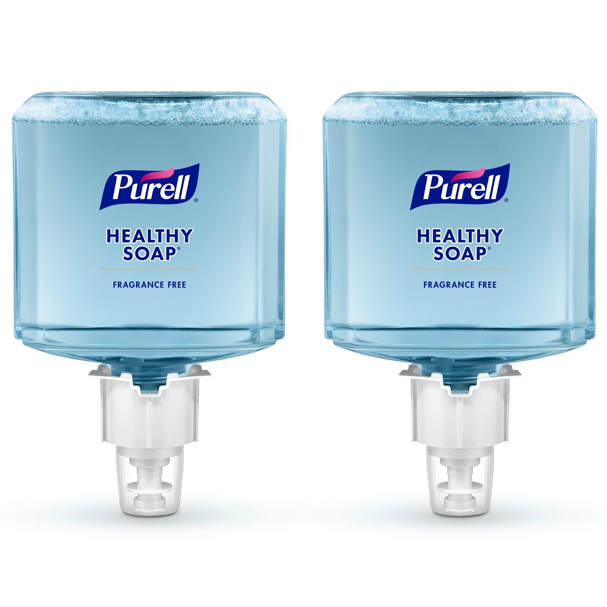 Purell Healthy Soap Gentle and Free Foam refill bottle front view, fragrance-free formula for frequent handwashing