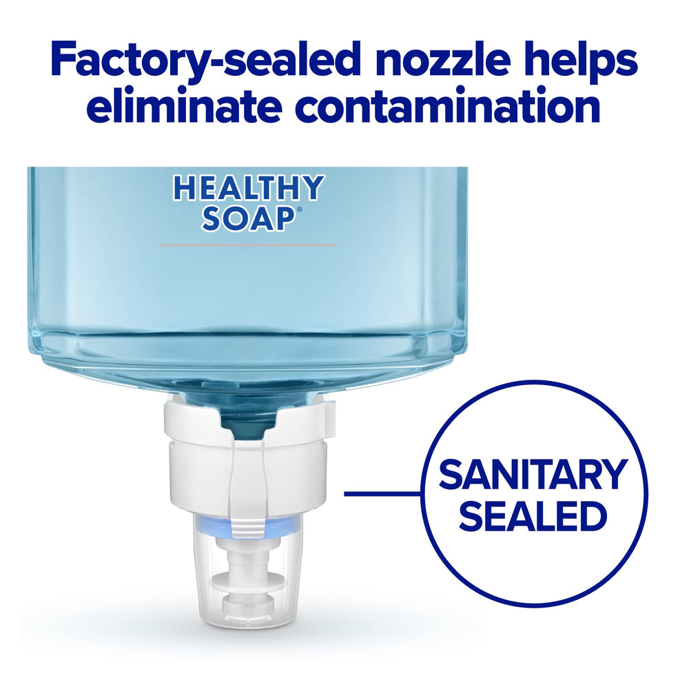 Close-up of the Gentle and Free Foam label on Purell refill highlighting fragrance-free formula