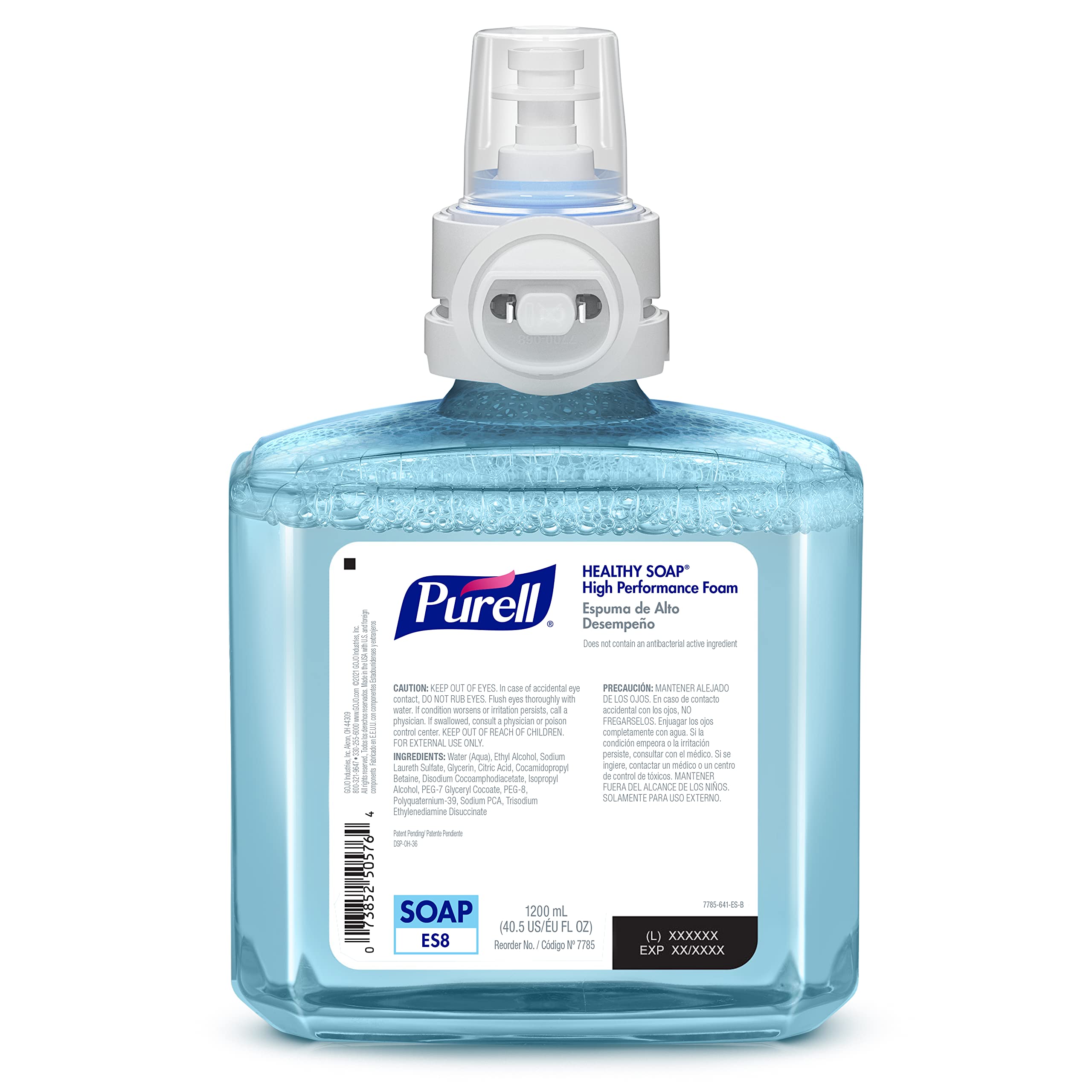 Purell healthy soap foam dispensing close-up showing quick lather.