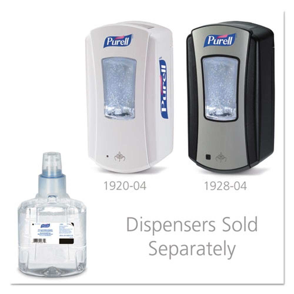 Purell LTX-12 foam refill clear bottle emphasizes brand clarity and fill monitoring.