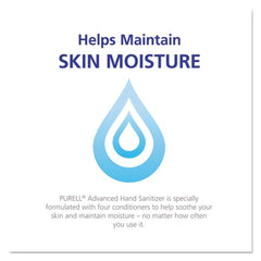 Purell LTX-12 label design signaling freshness and hygienic use.