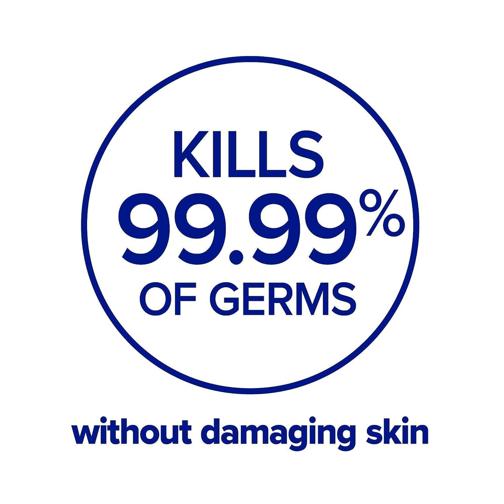 Purell refill container with factory-sealed nozzle, reducing contamination risk.