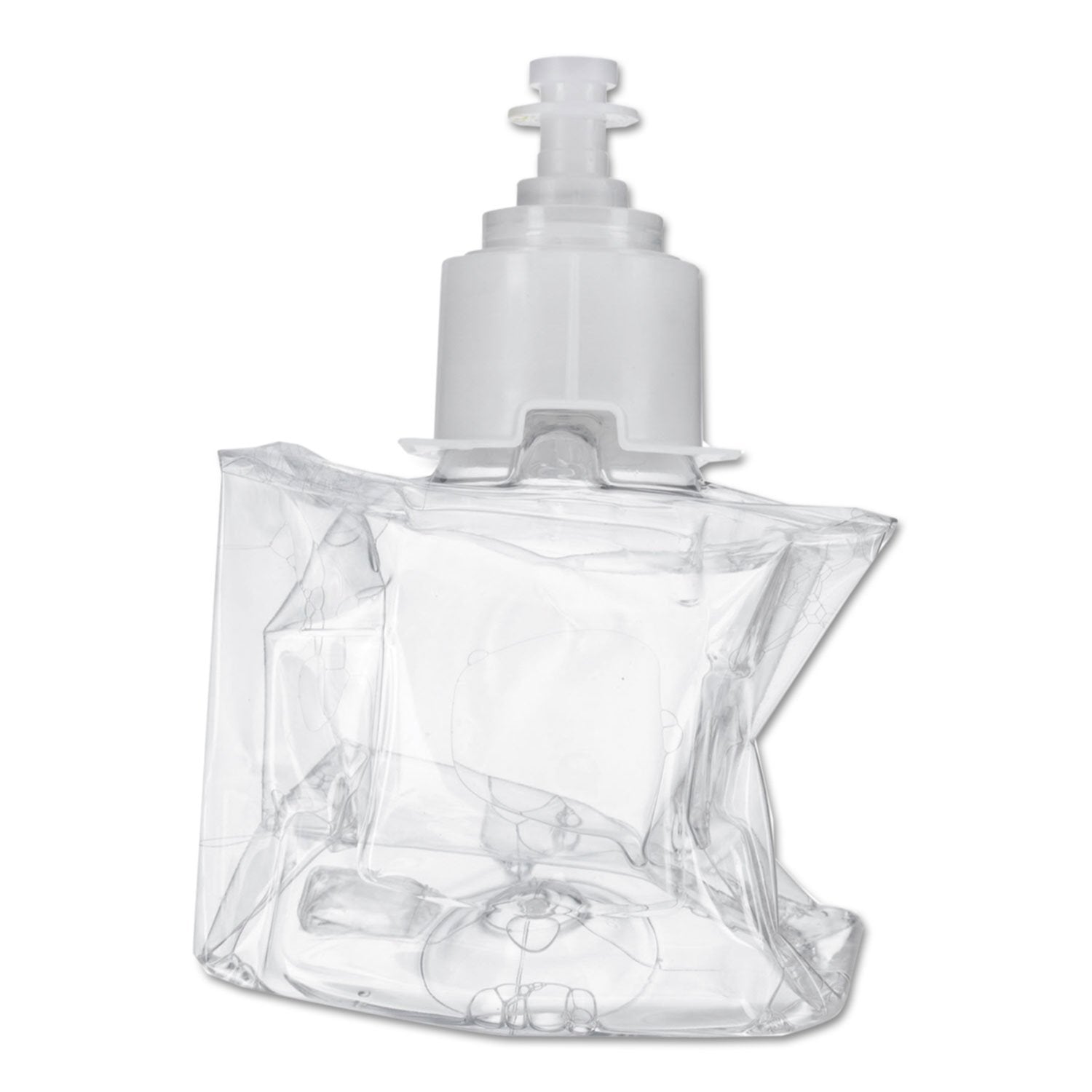 Dispensing action shows fast, efficient foam sanitizer flow.