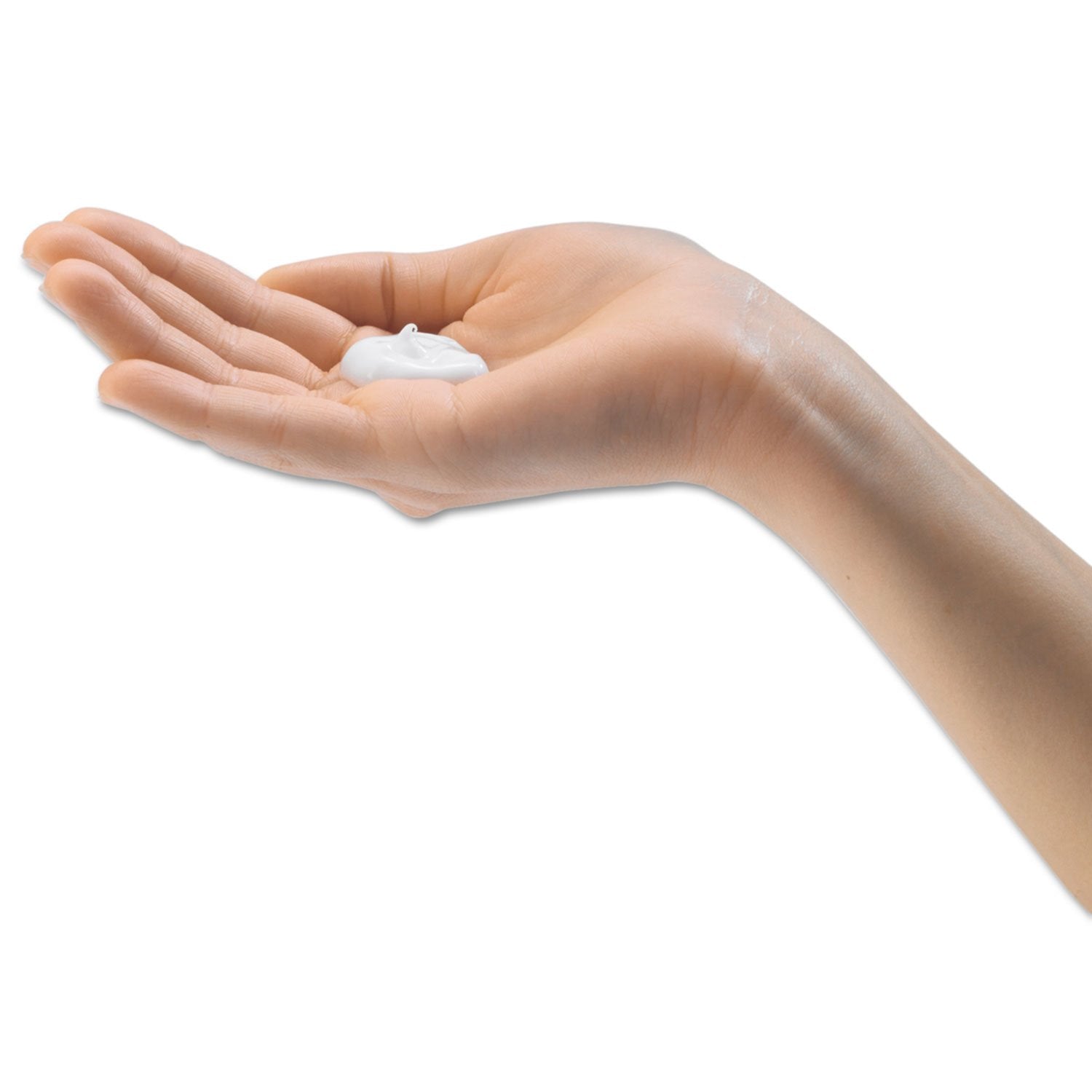 Hands applying Purell SF607 foam sanitizer for fast protection.