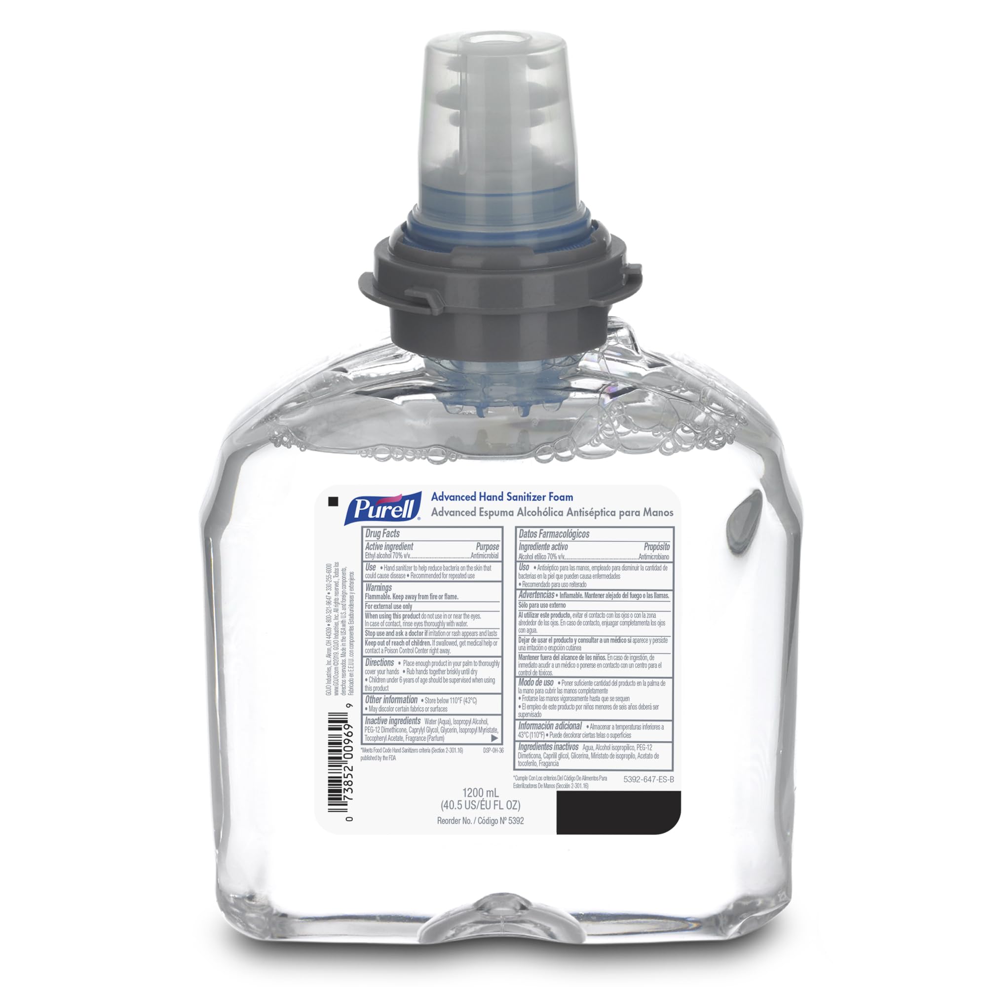 Purell TFX Dove Grey touch-free dispenser for hygienic hands-free operation.