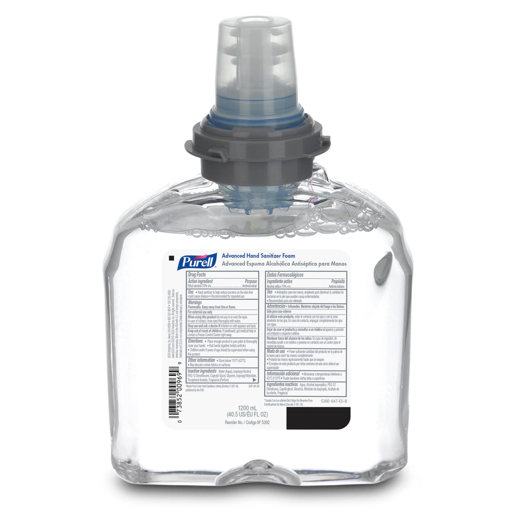 Purell TFX Dove Grey touch-free dispenser for hygienic hands-free operation.