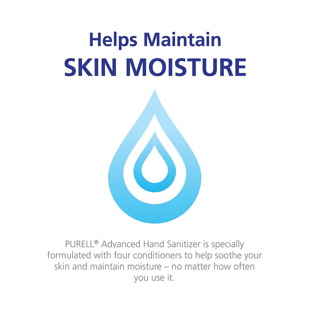 Purell transparent refill bottle label for easy identification and stock management.