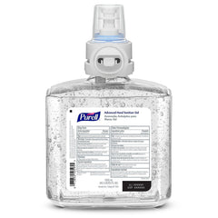 Purell transparent refill bottle level view helps teams monitor remaining supply.