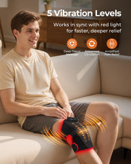Purella knee wrap ergonomic fit demonstrates secure, customized joint support.