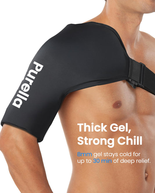 Purella shoulder wrap contoured fit provides comfortable relief