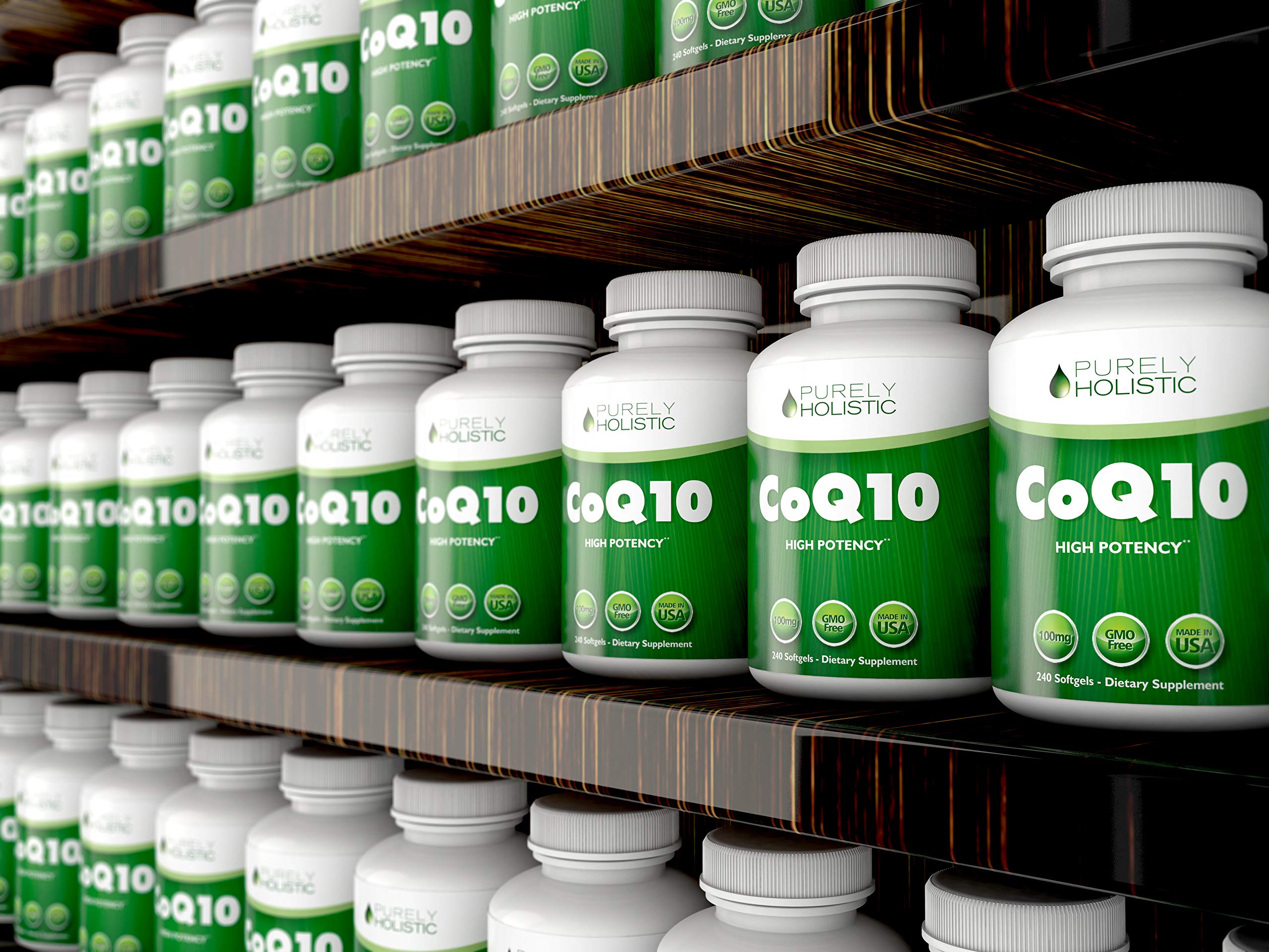 Allergen-free icons communicate gluten, lactose, and soy-free formulation.