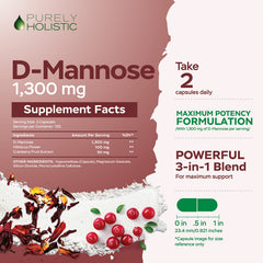 Purely Holistic D Mannose hibiscus extracts highlight natural blend for wellness