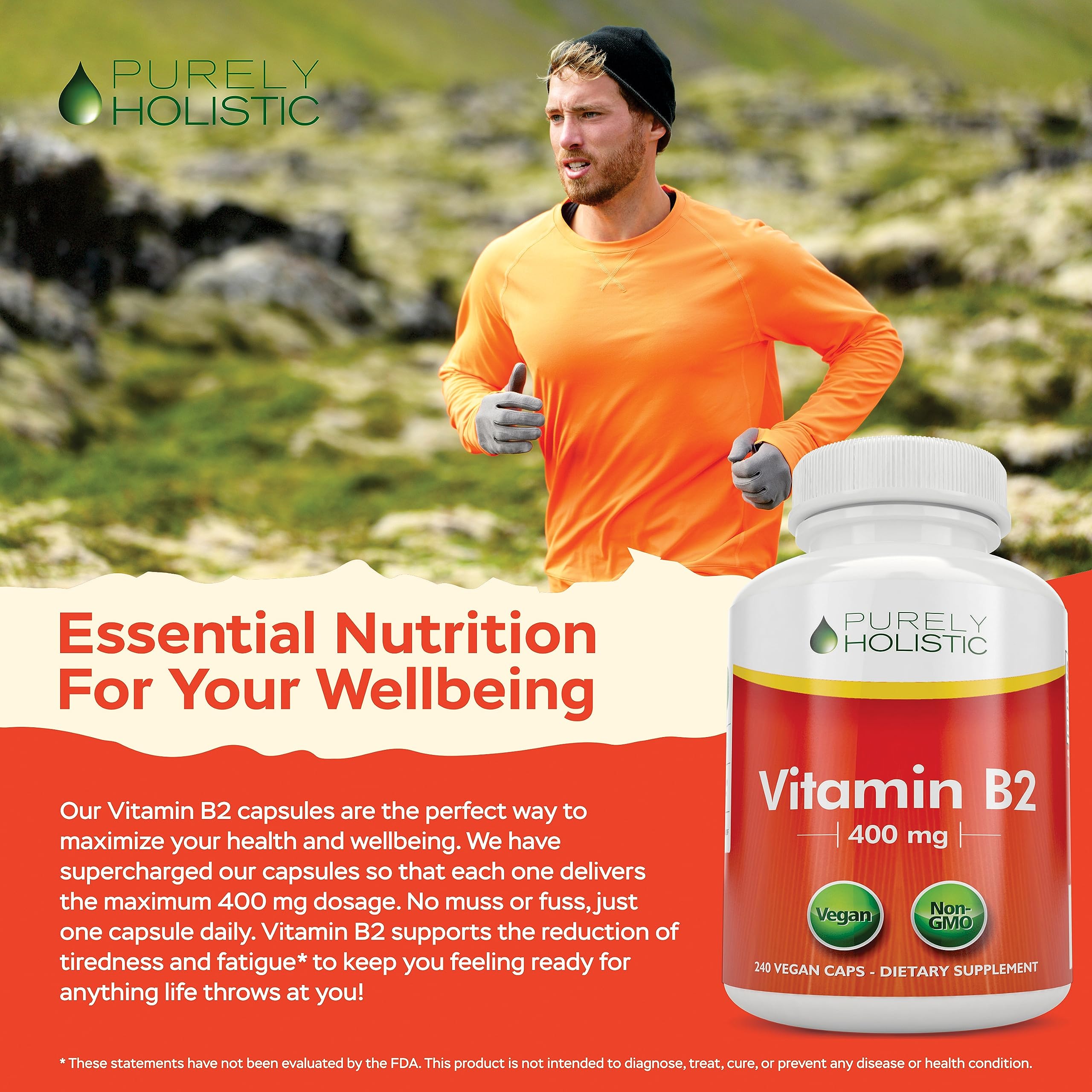 Purely Holistic energy visualization for daily vitality with Vitamin B2