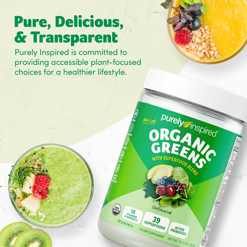 Purely Inspired Organic Greens smoothie ready to enjoy as part of daily nutrition.